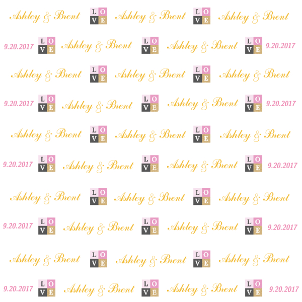 step and repeat design for wedding
